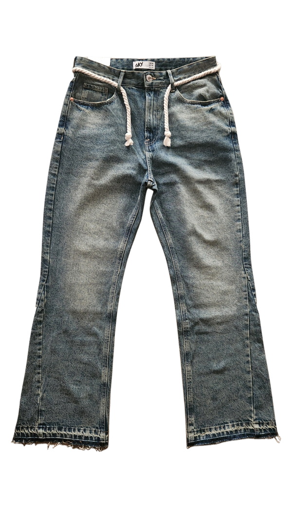 DIRTY FLARED JEANS